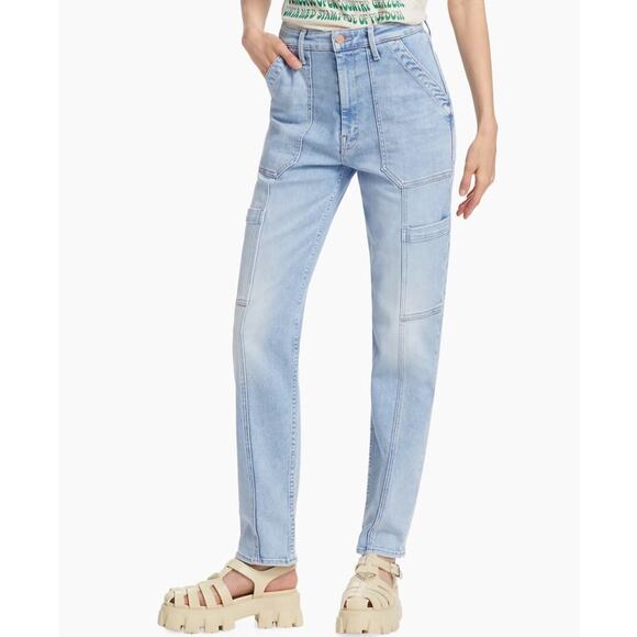 MOTHER The Private Double Pocket Skimp Straight Leg Jeans Tea Time NWOT - Picture 3 of 16
